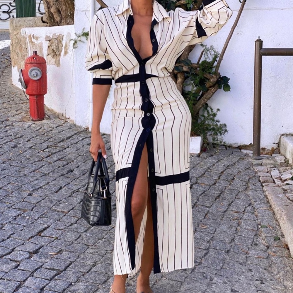 Zara Stripe Shirt Dress - Picture 3 of 12